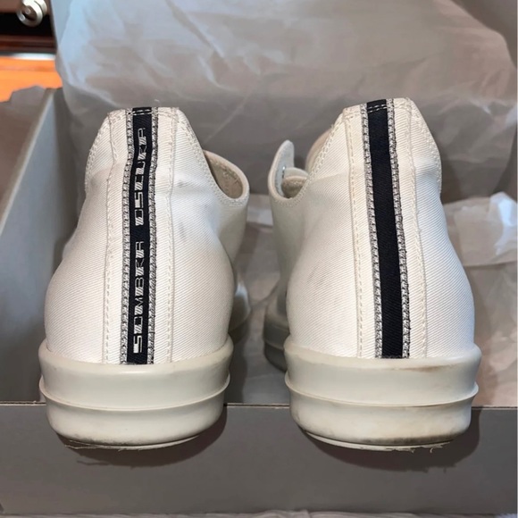 RICK OWENS DRKSHDW LOW TOP CANVAS SNEAKER - Picture 8 of 11